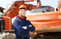Homme sur un chantier